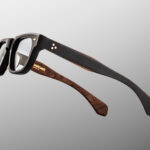 Optical frame model Shibusawa in color Noir X with Superlight Brown lenses from Jacques Marie Mage