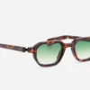 Sunglasses Model Izar in N/MT-1 with Green Gradient lenses from Sato