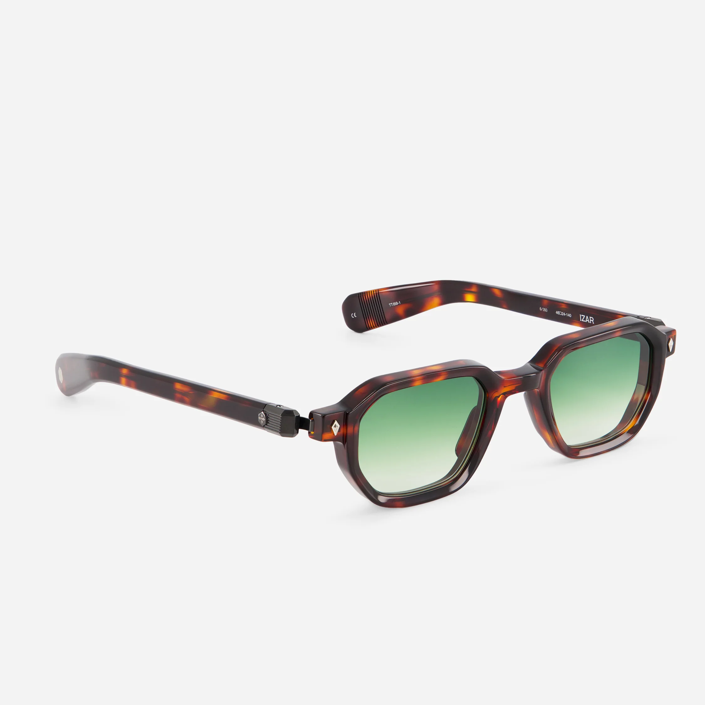 Sunglasses Model Izar in N/MT-1 with Green Gradient lenses from Sato
