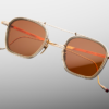 Sunglasses Model Baudelaire in Color Darjeeling with Orange lenses from Jacques Marie Mage