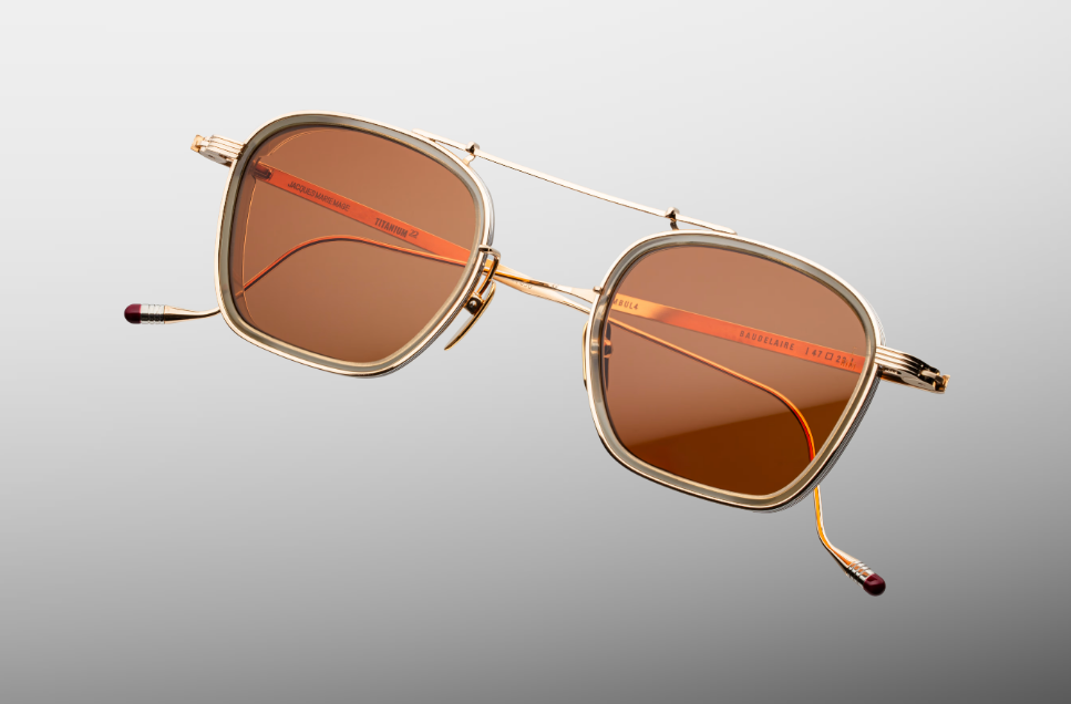 Sunglasses Model Baudelaire in Color Darjeeling with Orange lenses from Jacques Marie Mage