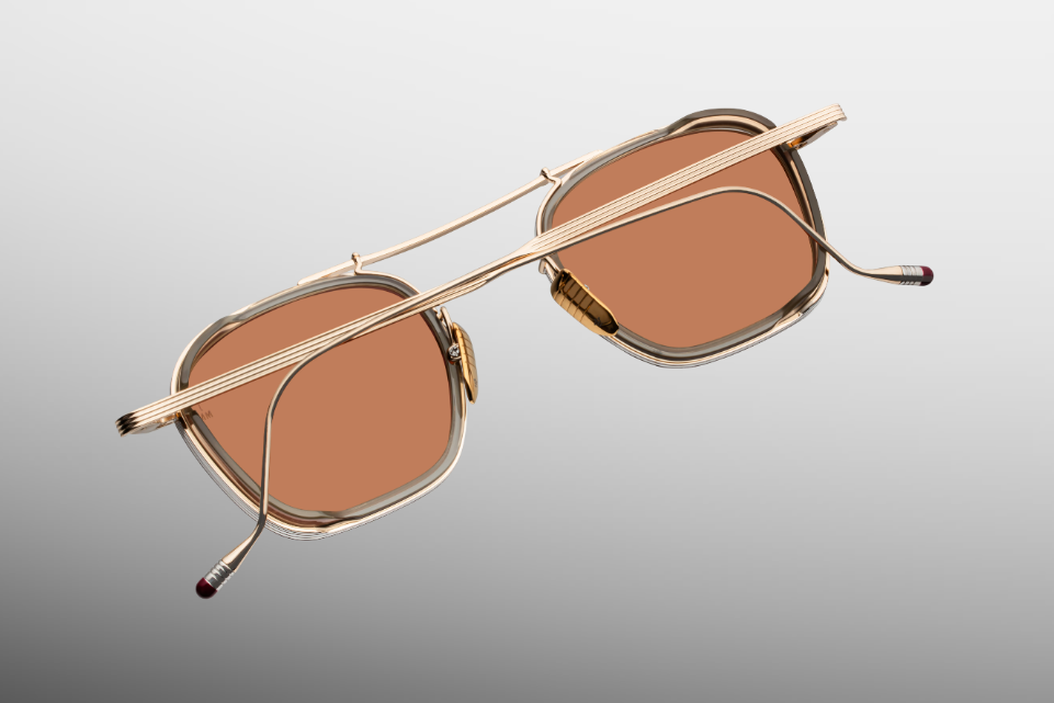Sunglasses Model Baudelaire in Color Darjeeling with Orange lenses from Jacques Marie Mage