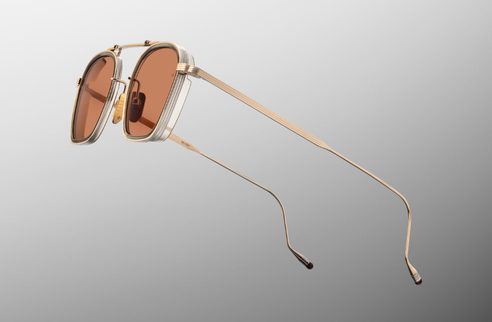 Sunglasses Model Baudelaire in Color Darjeeling with Orange lenses from Jacques Marie Mage