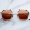 Sunglasses Model Baudelaire in Color Darjeeling with Orange lenses from Jacques Marie Mage