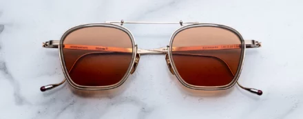 Sunglasses Model Baudelaire in Color Darjeeling with Orange lenses from Jacques Marie Mage