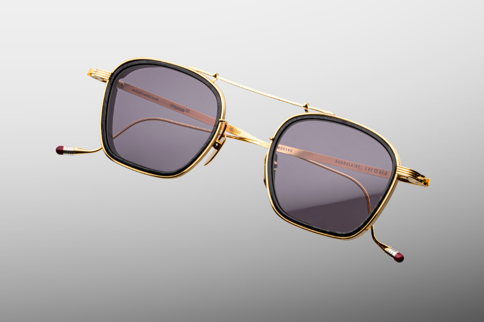 Sunglasses Model Baudelaire in Color Ebony with Nimbus lenses from Jacques Marie Mage