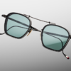 Sunglasses Model Baudelaire in Color Paon with Turquoise lenses from Jacques Marie Mage