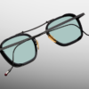Sunglasses Model Baudelaire in Color Paon with Turquoise lenses from Jacques Marie Mage