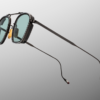 Sunglasses Model Baudelaire in Color Paon with Turquoise lenses from Jacques Marie Mage