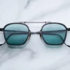 Sunglasses Model Baudelaire in Color Paon with Turquoise lenses from Jacques Marie Mage