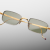Sunglasses Model Dusk in Electrum with Light Bottle Green lenses from Jacques Marie Mage