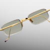 Sunglasses Model Dusk in Electrum with Light Bottle Green lenses from Jacques Marie Mage