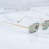 Sunglasses Model Dusk in Electrum with Light Bottle Green lenses from Jacques Marie Mage