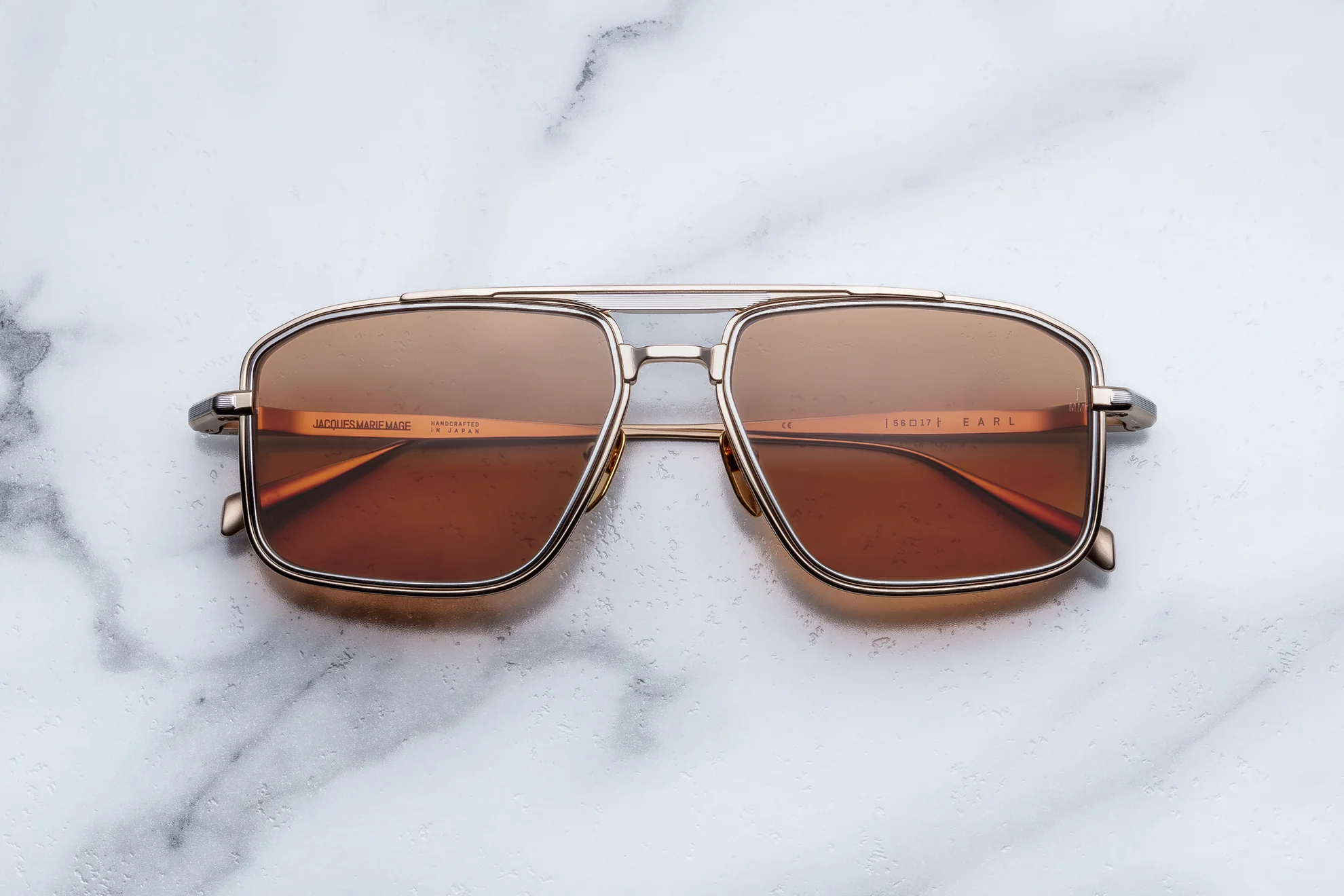 Sunglasses Model Earl in color Darjeeling with Orange lenses from Jacques Marie