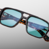 Sunglasses Model Evans in Color Aegen with Cyan lenses from Jacques Marie Mage
