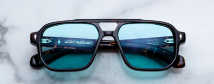 Sunglasses Model Evans in Color Aegen with Cyan lenses from Jacques Marie Mage