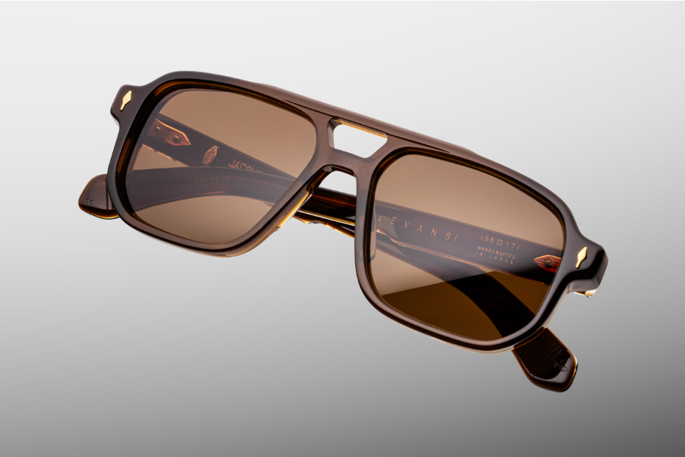 Sunglasses Model Evans in Color Café with Hazel lenses from Jacques Marie Mage