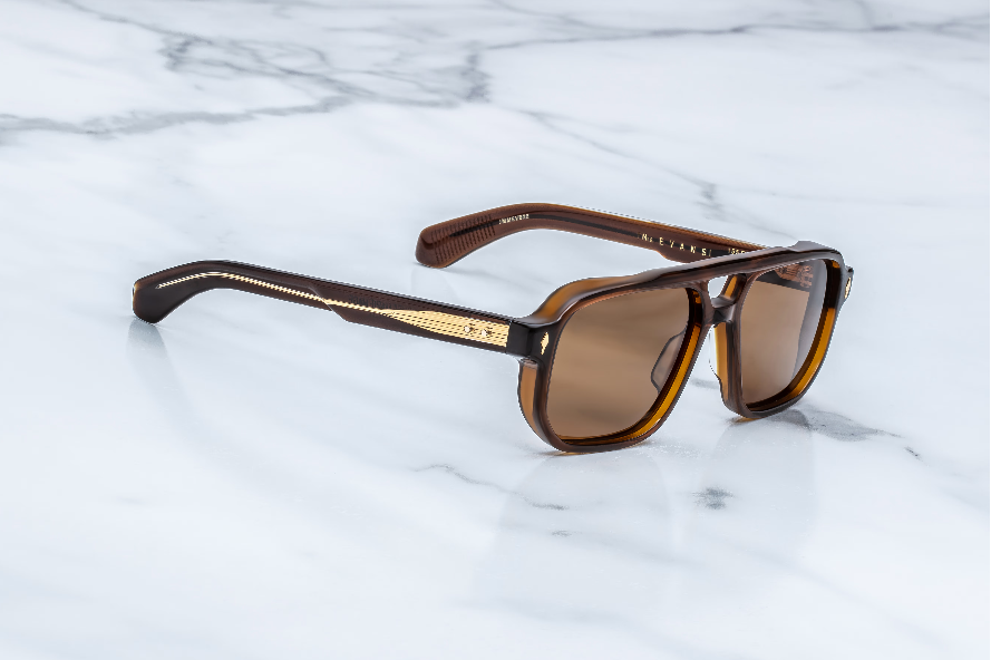 Sunglasses Model Evans in Color Café with Hazel lenses from Jacques Marie Mage