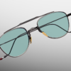 Sunglasses Model Flynn in Color Paon with Turquoise lenses from Jacques Marie Mage