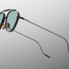 Sunglasses Model Flynn in Color Paon with Turquoise lenses from Jacques Marie Mage