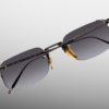 Sunglasses Model Fonda in Color Black with Ebony Flash Gradient lenses from Jacques Marie Mage