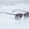 Sunglasses Model Fonda in Color Black with Ebony Flash Gradient lenses from Jacques Marie Mage