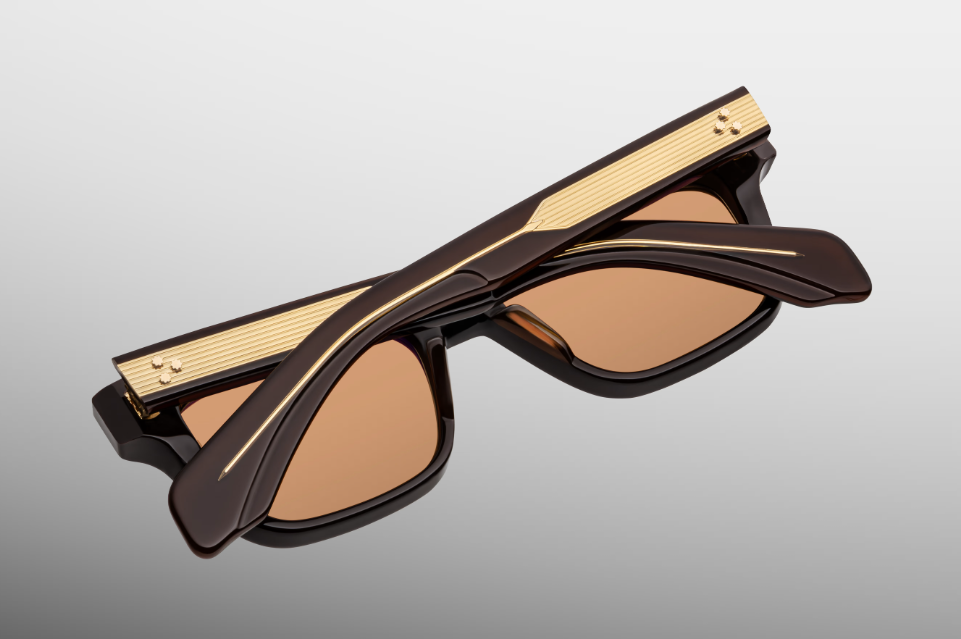 Sunglasses Model Molino in color Walnut with Orange lenses from Jacques Marie Mage