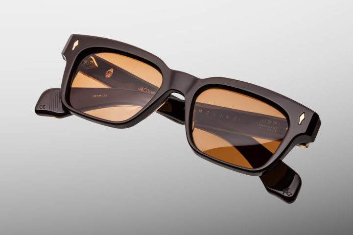 Sunglasses Model Molino in color Walnut with Orange lenses from Jacques Marie Mage