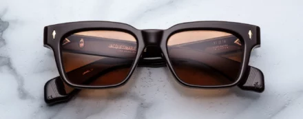 Sunglasses Model Molino in color Walnut with Orange lenses from Jacques Marie Mage