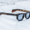 Sunglasses Model Pepper in Noir with Cerulean lenses from Jacques Marie Mage sunglasses collection