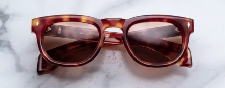 Sunglasses Model Pepper in Vintage Havana with Dark Tuscan lenses from Jacques Marie Mage sunglasses collection
