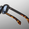 Sunglasses model Taos in Color Noir with Blue Cerulean lenses from Jacques Marie Mage