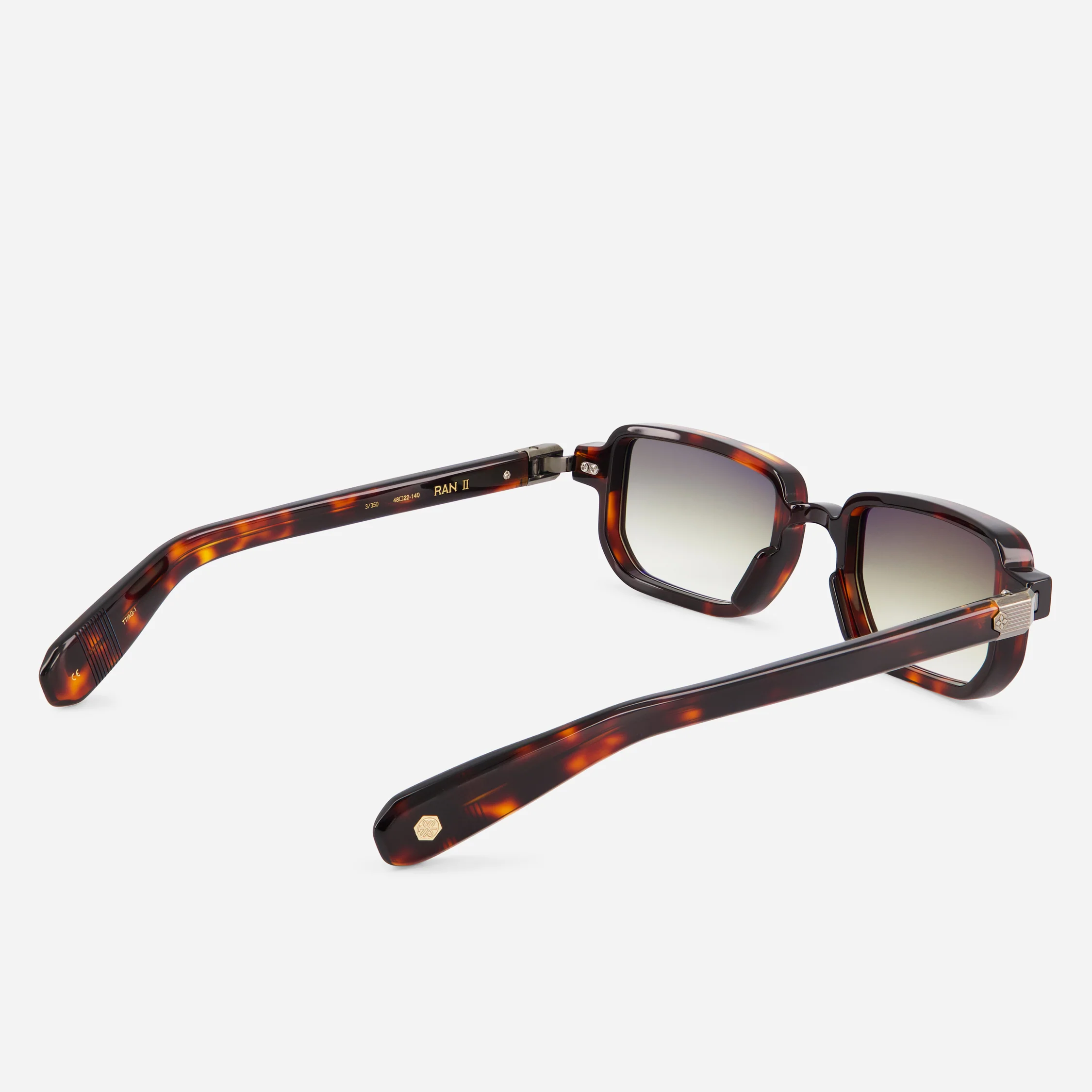 Sunglasses Model Ran II in Color TT/AG1 with Green Gradient lenses from Sato