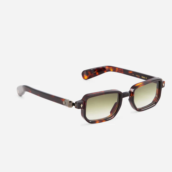 Sunglasses Model Ran II in Color TT/AG1 with Green Gradient lenses from Sato