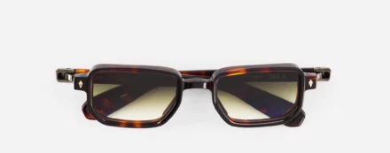 Sunglasses Model Ran II in Color TT/AG1 with Green Gradient lenses from Sato