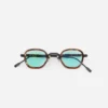 Sunglasses Model Rigel in B/T-1 with Green Gradient lenses from Sato