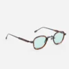 Sunglasses Model Rigel in B/T-1 with Green Gradient lenses from Sato