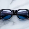 Sunglasses Model AMilcar in Color Noir with Cerulean lenses from Jacques Marie Mage