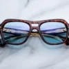 Sunglasses Model Tamerlis in Color Argyle with Powder Blue lenses from Jacques Marie Mage