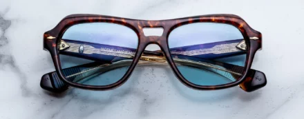Sunglasses Model Tamerlis in Color Argyle with Powder Blue lenses from Jacques Marie Mage