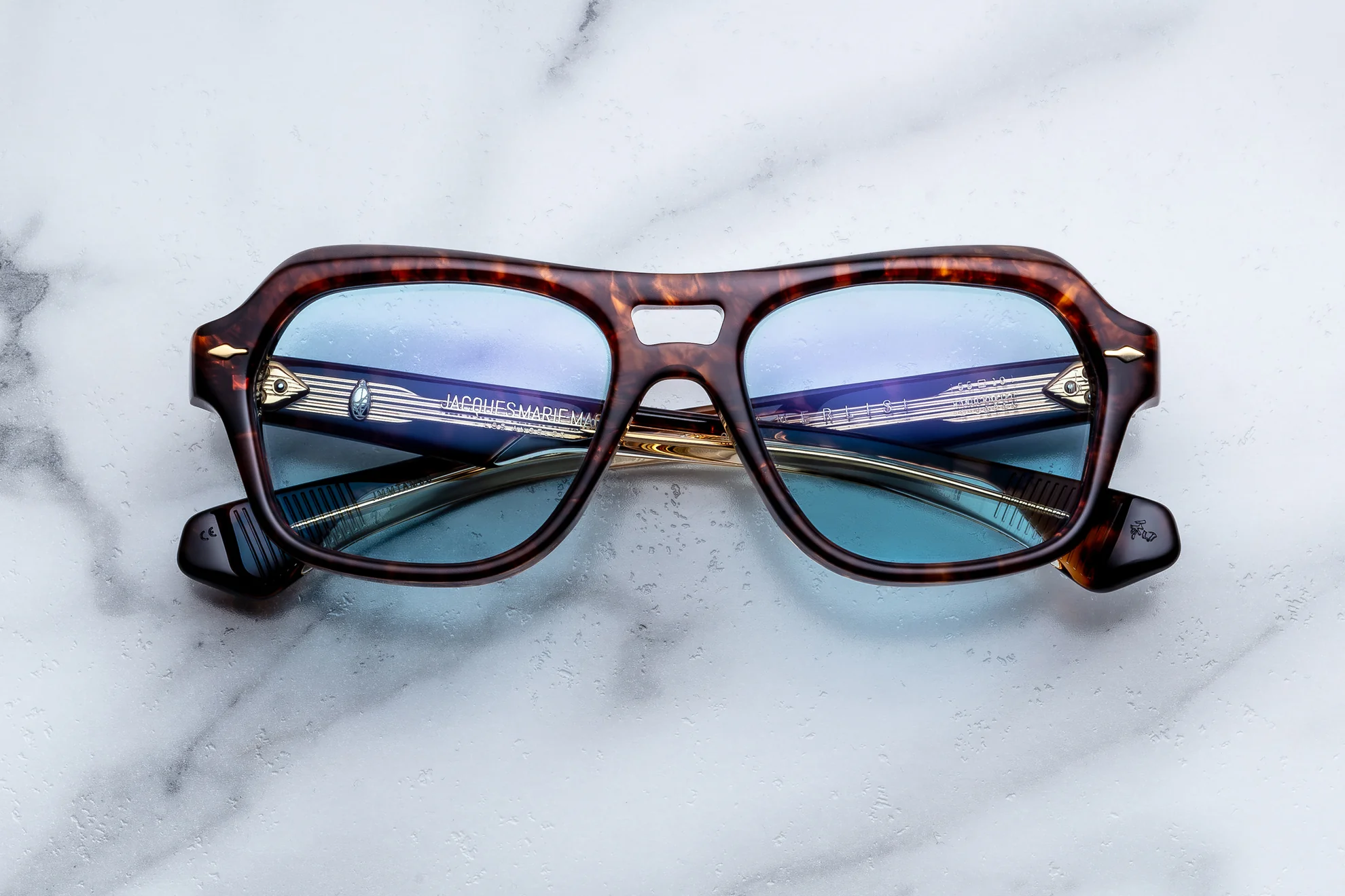 Sunglasses Model Tamerlis in Color Argyle with Powder Blue lenses from Jacques Marie Mage
