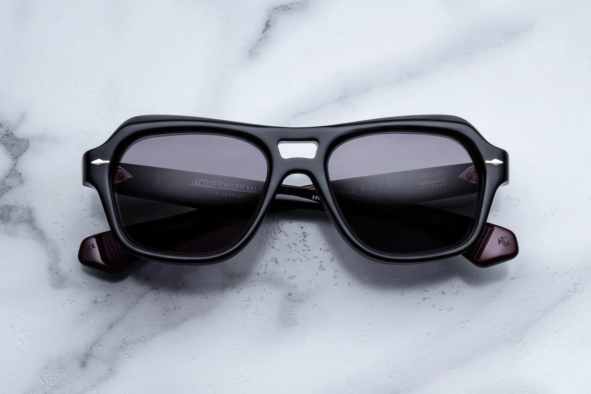 Sunglasses Model Tamerlis in Color Bloodstone with Jet lenses from Jacques Marie Mage