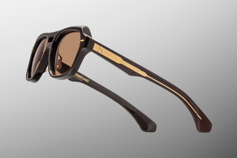 Sunglasses Model Tamerlis in Color Walnut with Orange lenses from Jacques Marie Mage