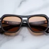 Sunglasses Model Tamerlis in Color Walnut with Orange lenses from Jacques Marie Mage