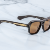 Sunglasses Model Tamerlis in Color Walnut with Orange lenses from Jacques Marie Mage