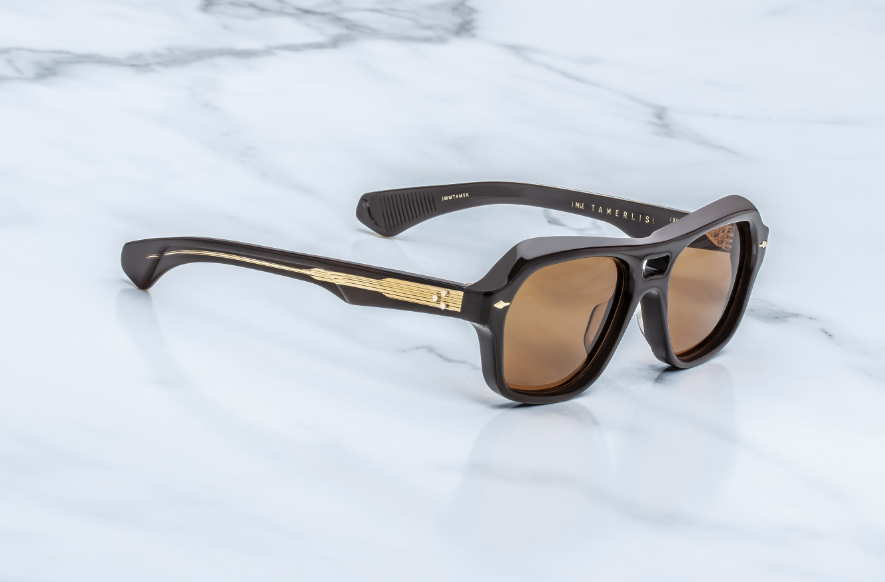 Sunglasses Model Tamerlis in Color Walnut with Orange lenses from Jacques Marie Mage