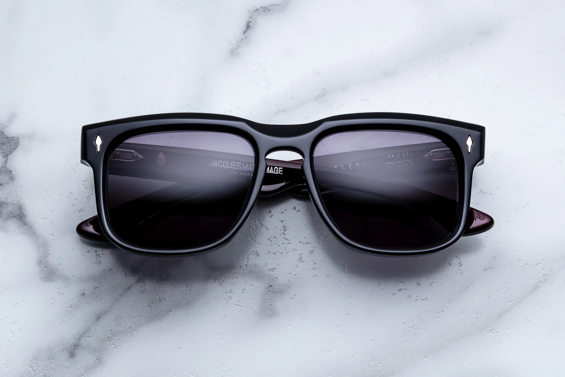Sunglasses Model Wesley in Color Bloodstone with Jet lenses from Jacques Marie Mage