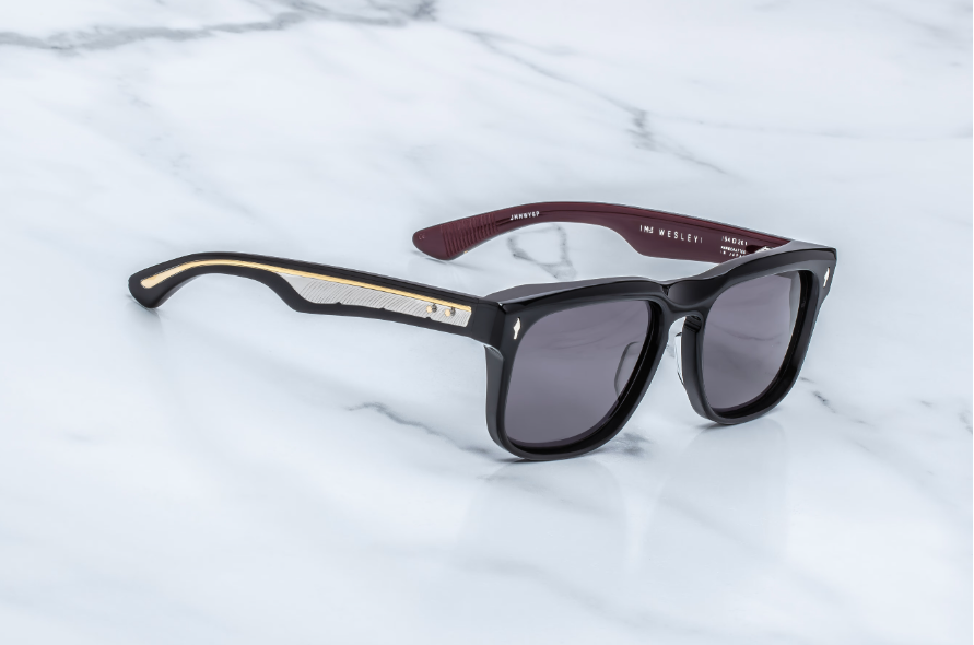 Sunglasses Model Wesley in Color Bloodstone with Jet lenses from Jacques Marie Mage