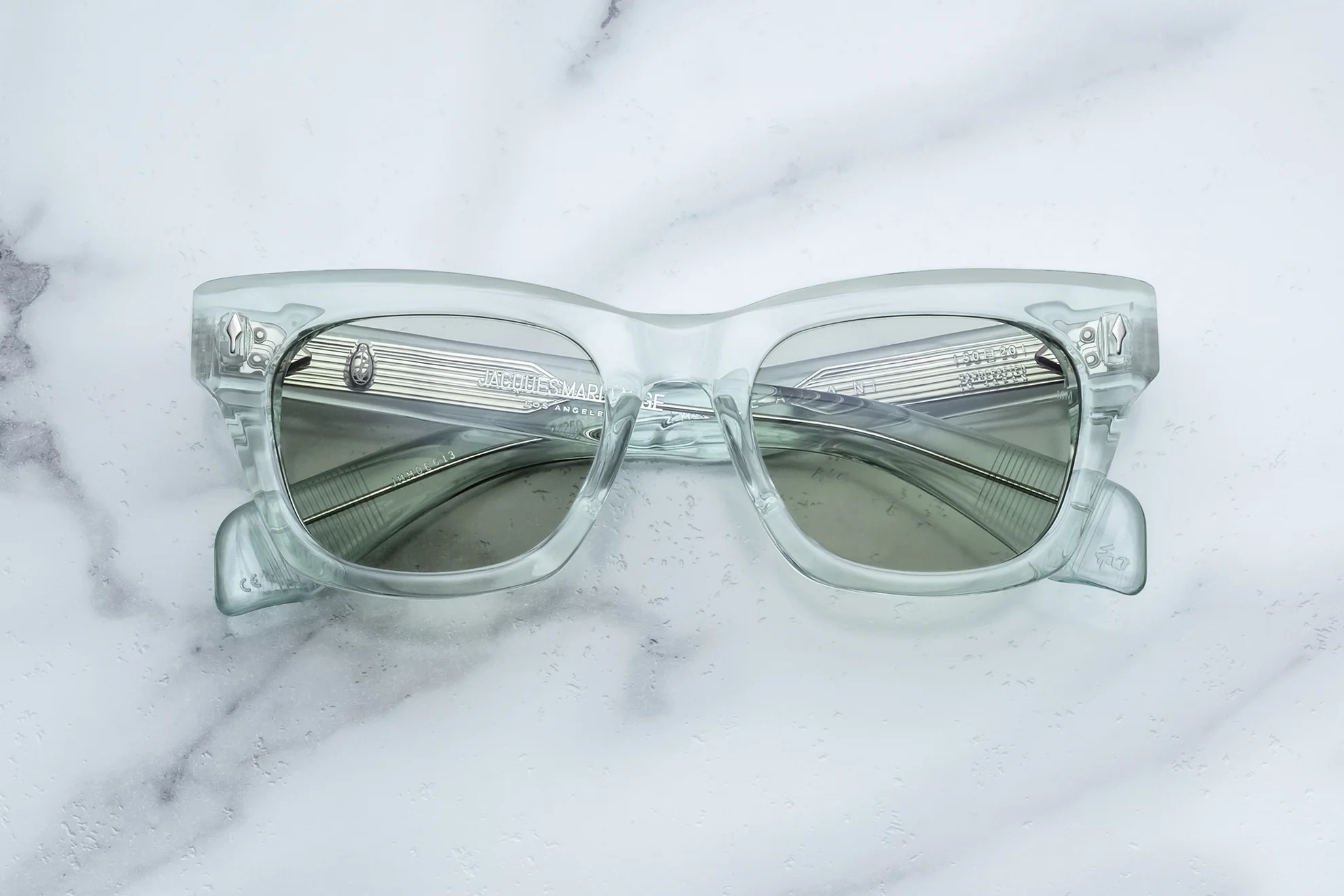 Sunglasses Model Dealan in Color Aurora with Photochromic Light Bottle Green lenses from Jacques Marie Mage
