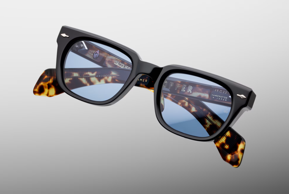 Sunglasses Model Dreamer in Color Noir with Cerulean lenses from Jacques Marie Mage